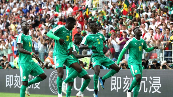 Senegal Players Dancing