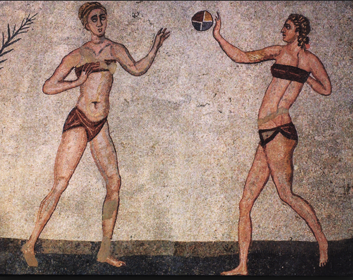 episkyros woman playing greek football