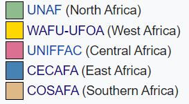 CAF regional federations